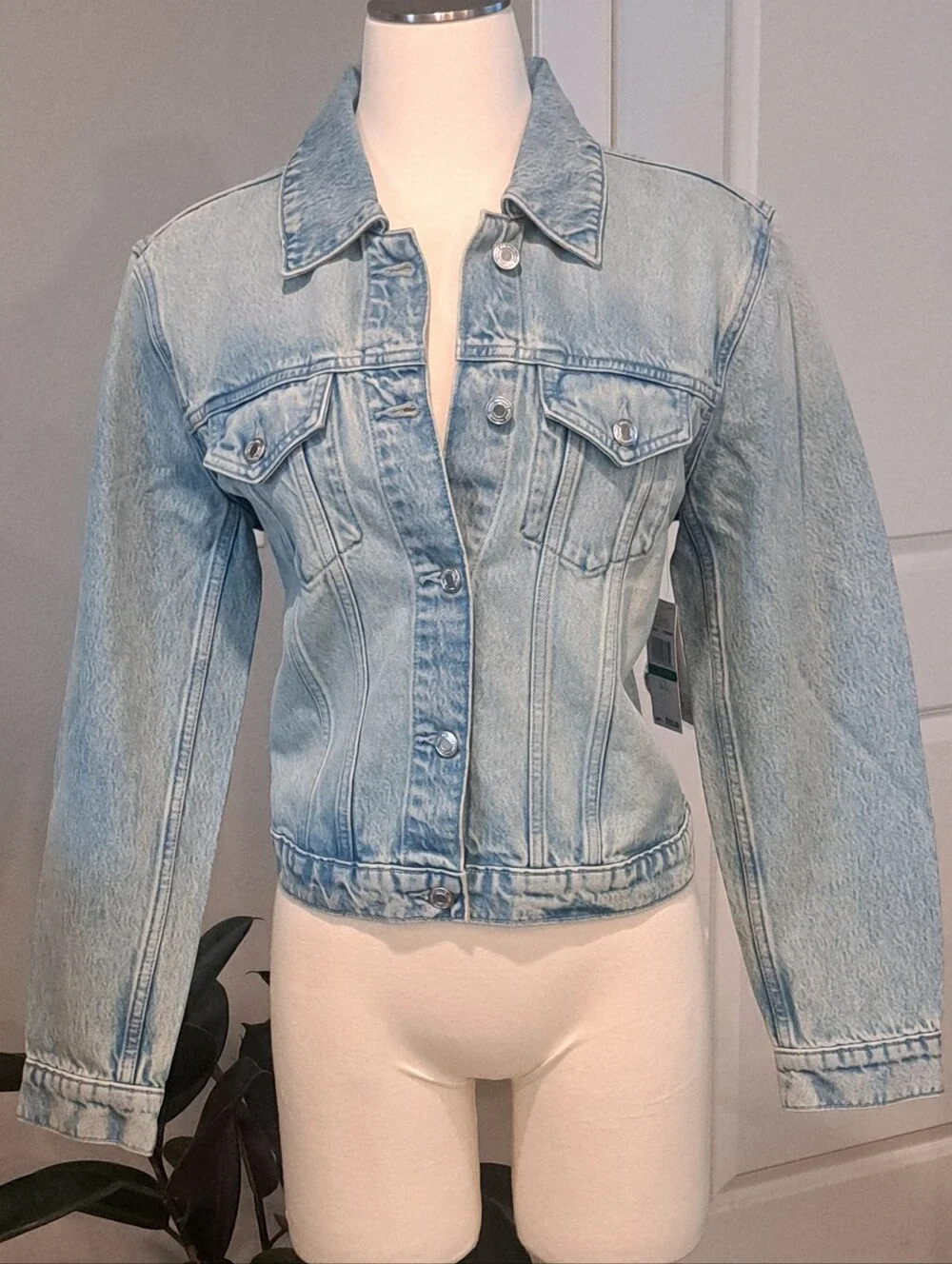 Michael Kors Light Blue High-Rise Women’s Jacket Sz L